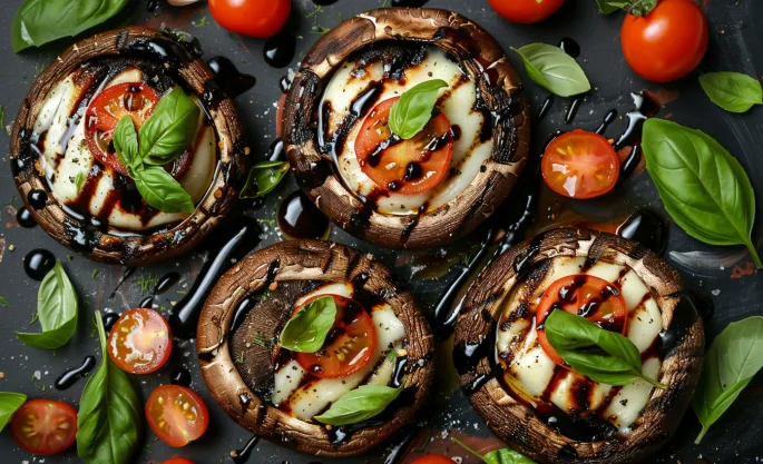 Caprese Stuffed Portobello Mushrooms