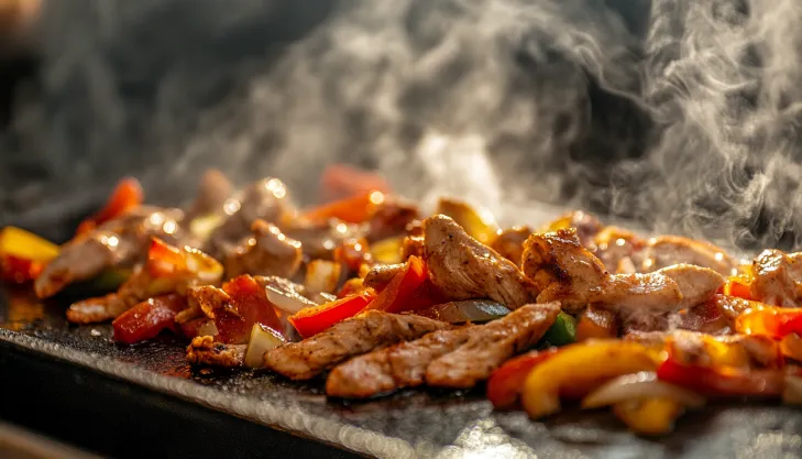 how to cook chicken fajitas and veggies indoor on griddle