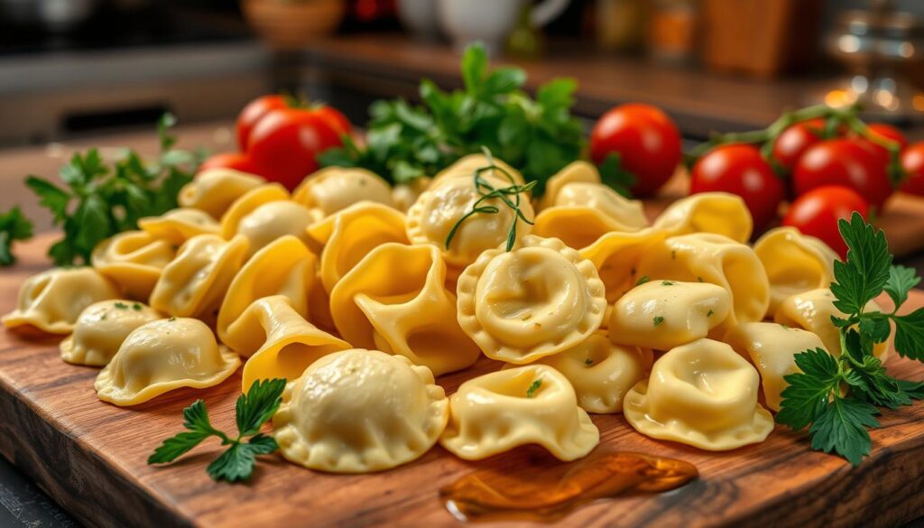 What is the difference between tortellini and tortelloni?