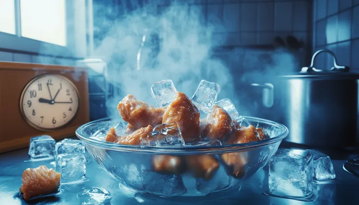 What is the best way to defrost cooked chicken